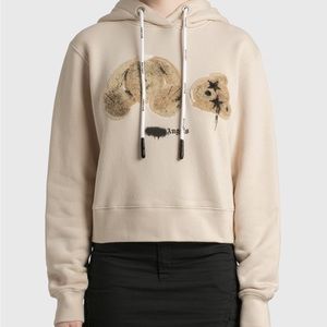 Palm Angels Teddy Pint Drawstring Hoodie.